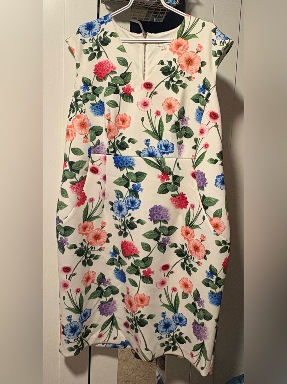 Calvin Klein Floral Print Pencil Skirt - White Multicolor